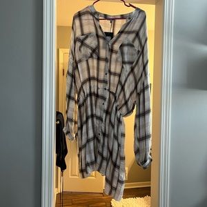 Plaid Button Down Dress